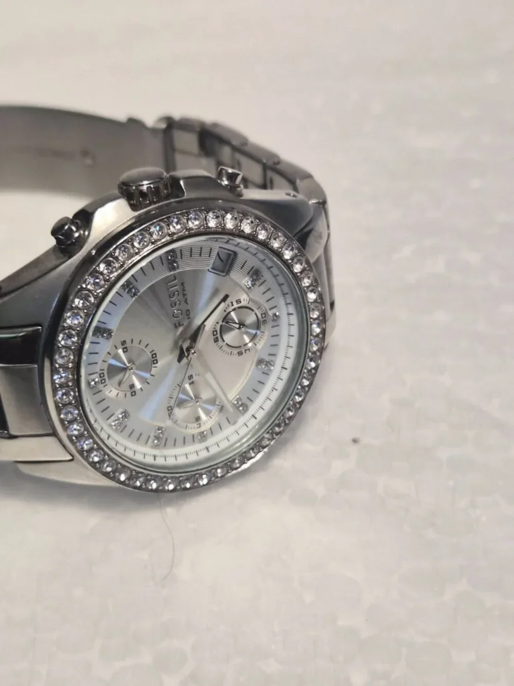 Fossil stainless band analog